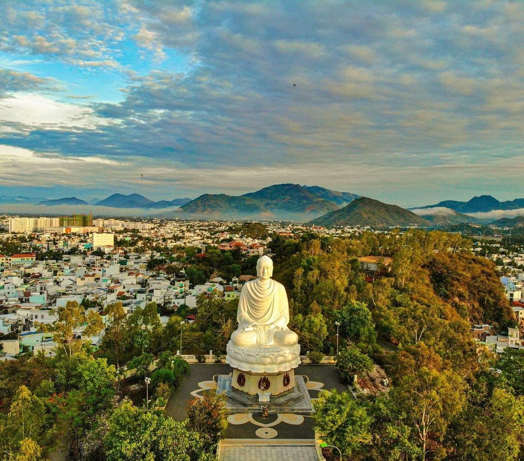 Long Son Temple Nha Trang is home to the largest outdoor statue of Buddha in Vietnam