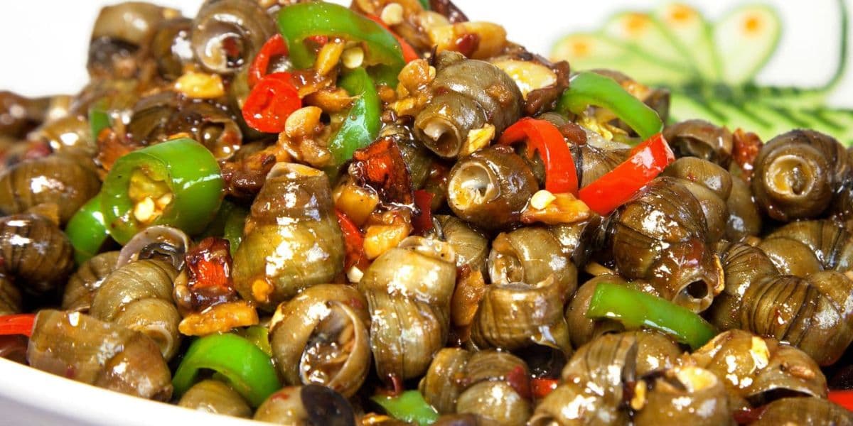 Traditional Vietnamese Food Snails