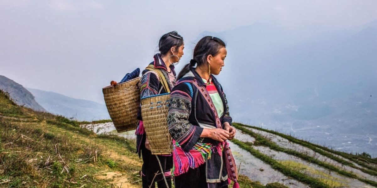 Sapa Ancient Rock Field Hmong people