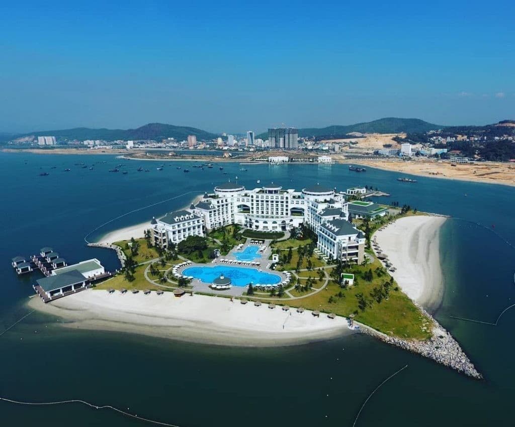 Halong Bay Hotels Vinpearl Halong Bay Resorts seen from above