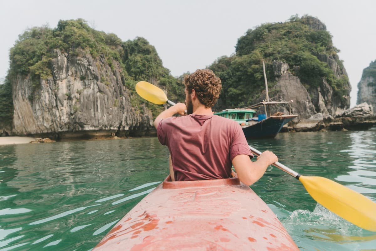 halong bay kayaking Kayak in Vung Vieng Fishing Village