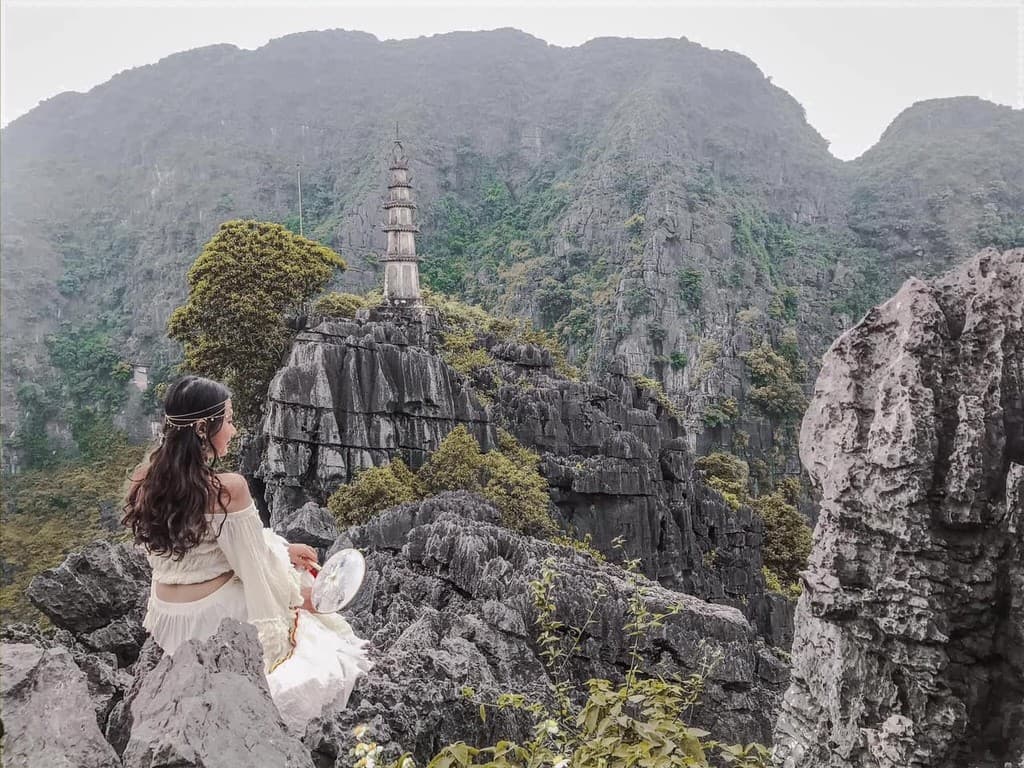 Mua Caves Ninh Binh It is a challenge to reach the mountain peak