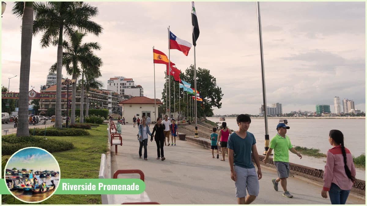 Along Mekong River - Phnom Penh Riverside Promenade