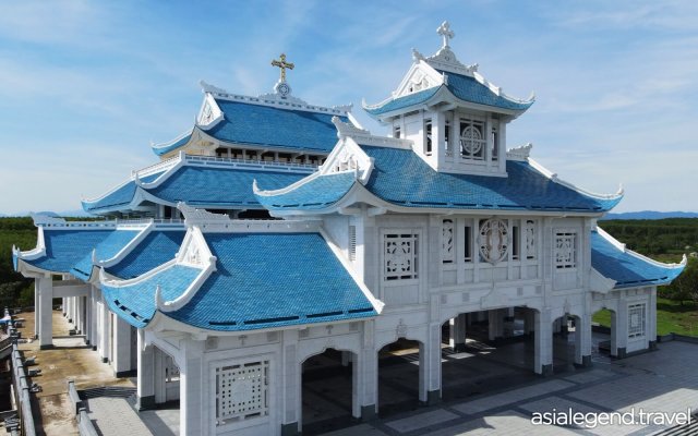 Hanoi Hue Myanmar Unique Culture Pilgrimage Package 12 Days 11 Nights Our Lady of La Vang White Walls and Blue Roofs