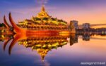 Highlights of Yangon 5 Days 4 Nights Karaweik Palace in the sunset