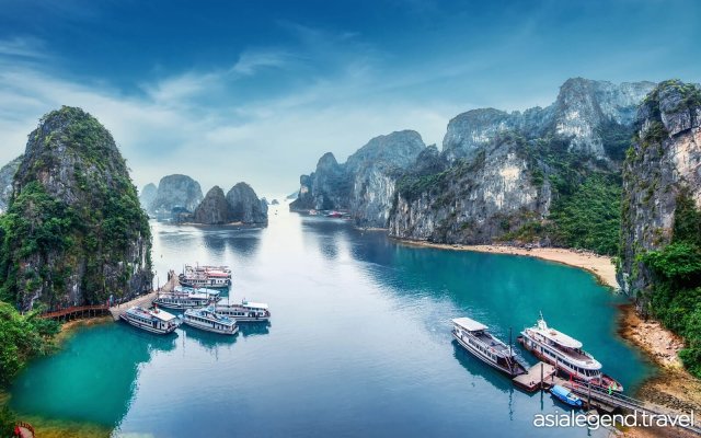 Hanoi Halong Bay or Lan Ha Bay Overnight on Cruise Tam Coc 5 Days 4 Nights Halong Bay Visiting Islands