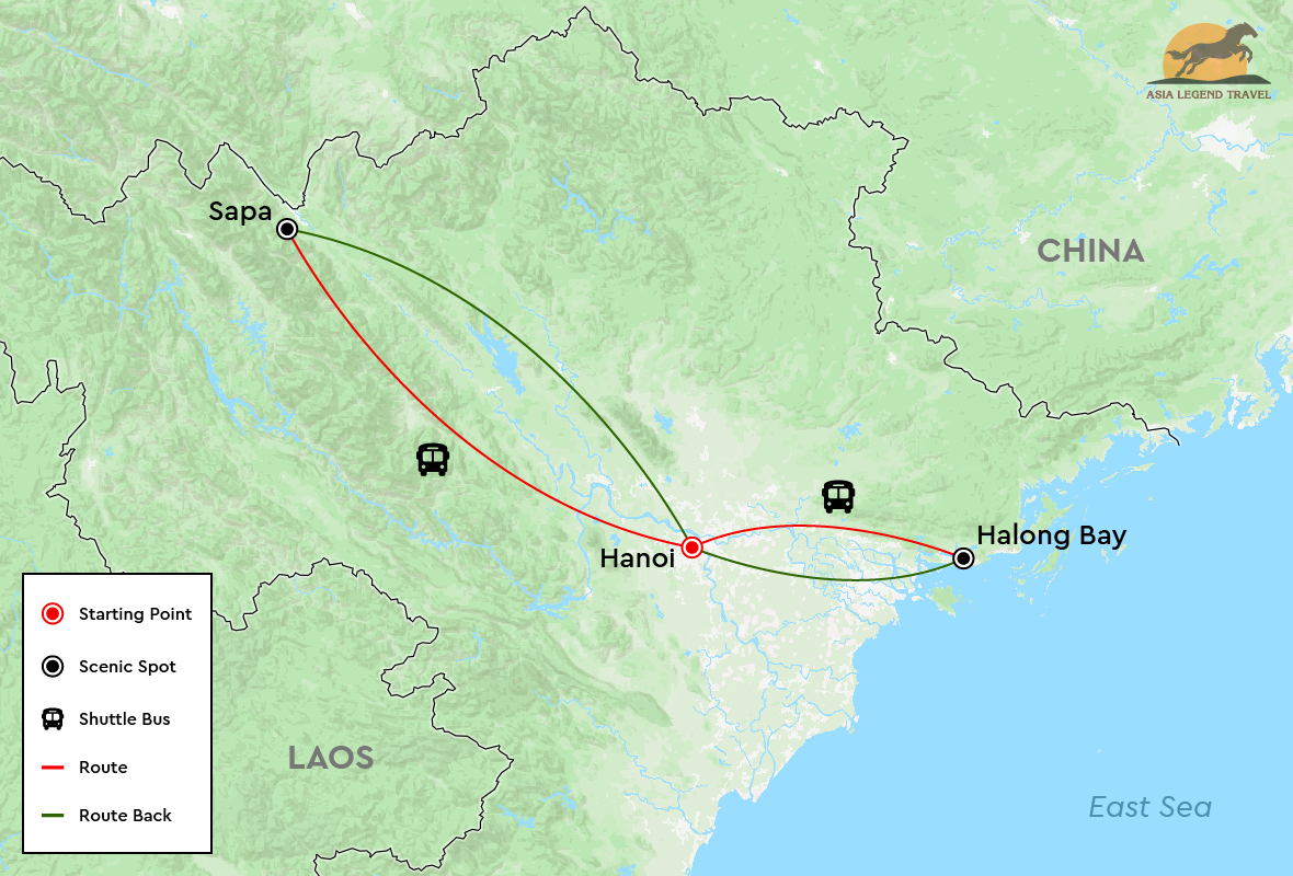 Hanoi - Sapa - Halong Bay - 6 Days 5 Nights - Itinerary