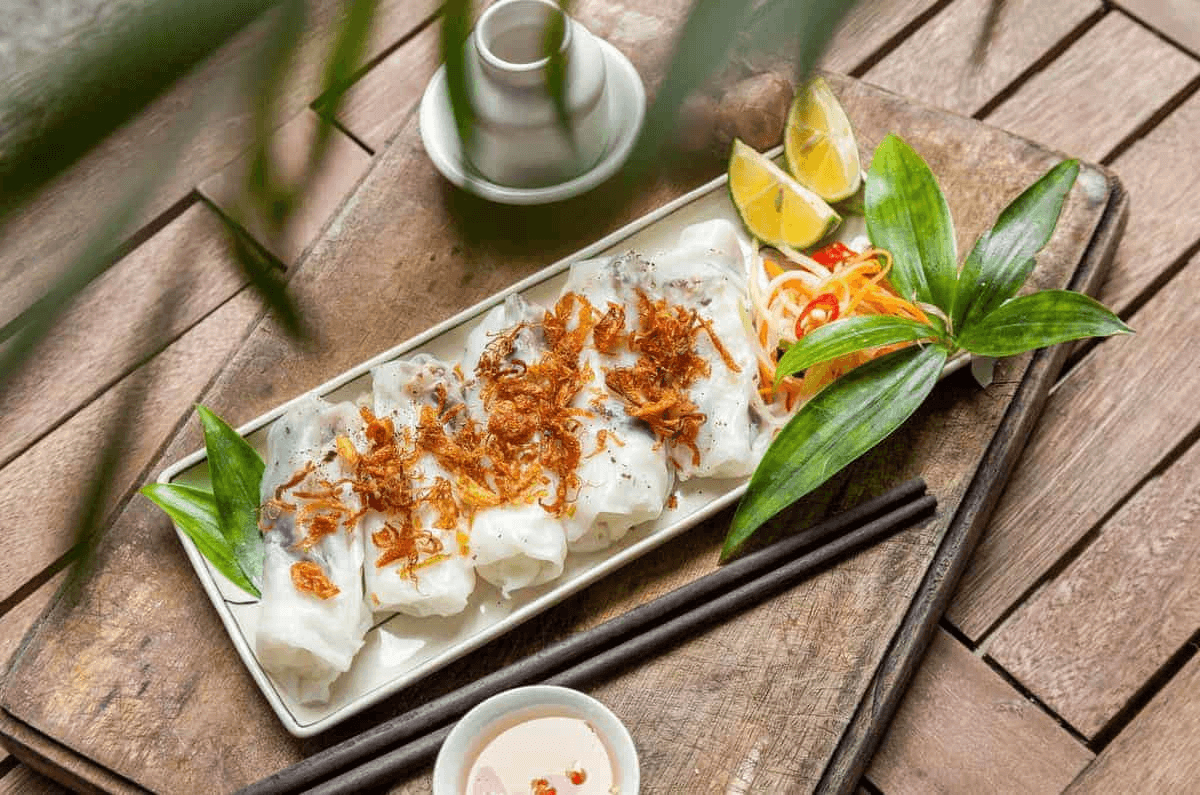 Best Street Food Hanoi: Banh Cuon - Steamed Rice Rolls