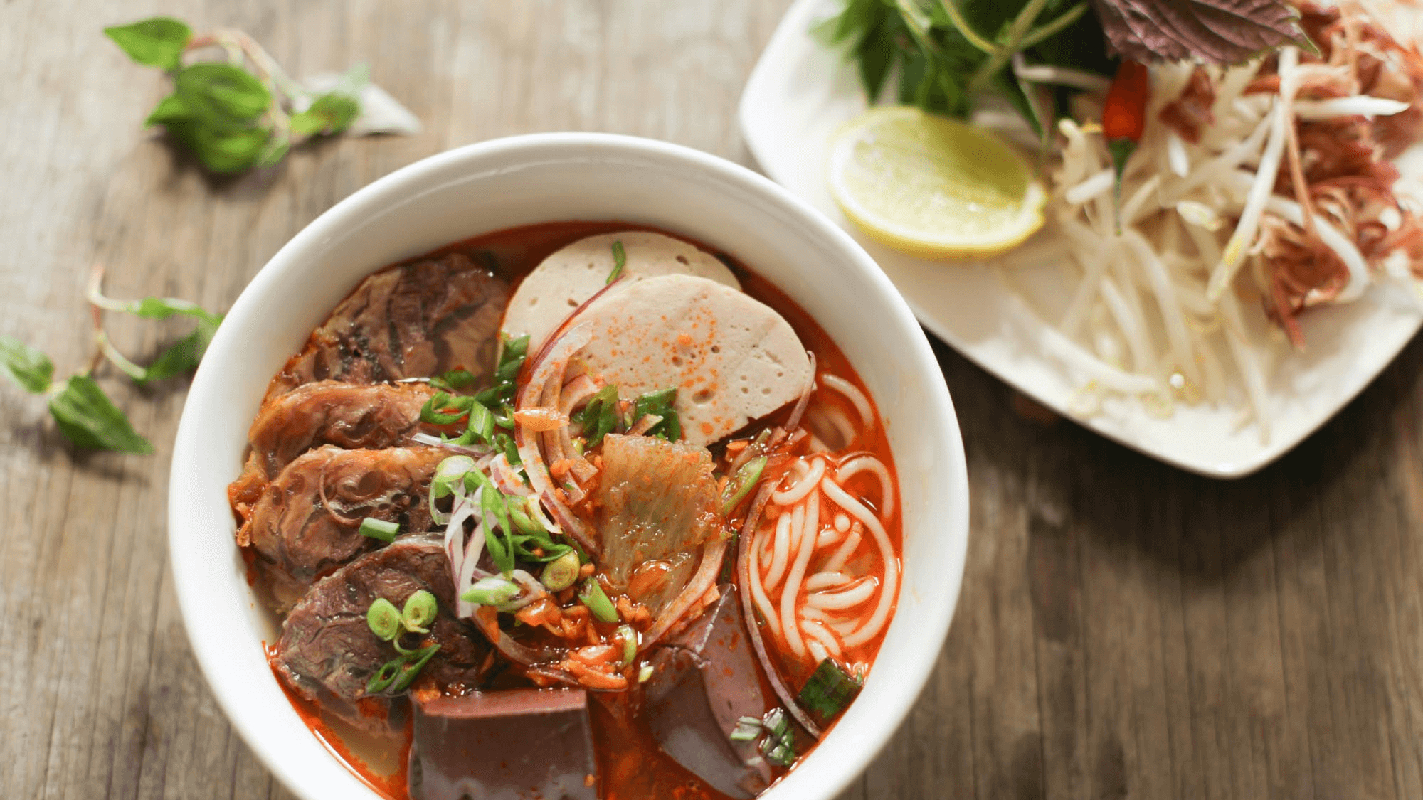Best Local Dishes in Hue: Bun Bo Hue (Hue beef noodle soup)