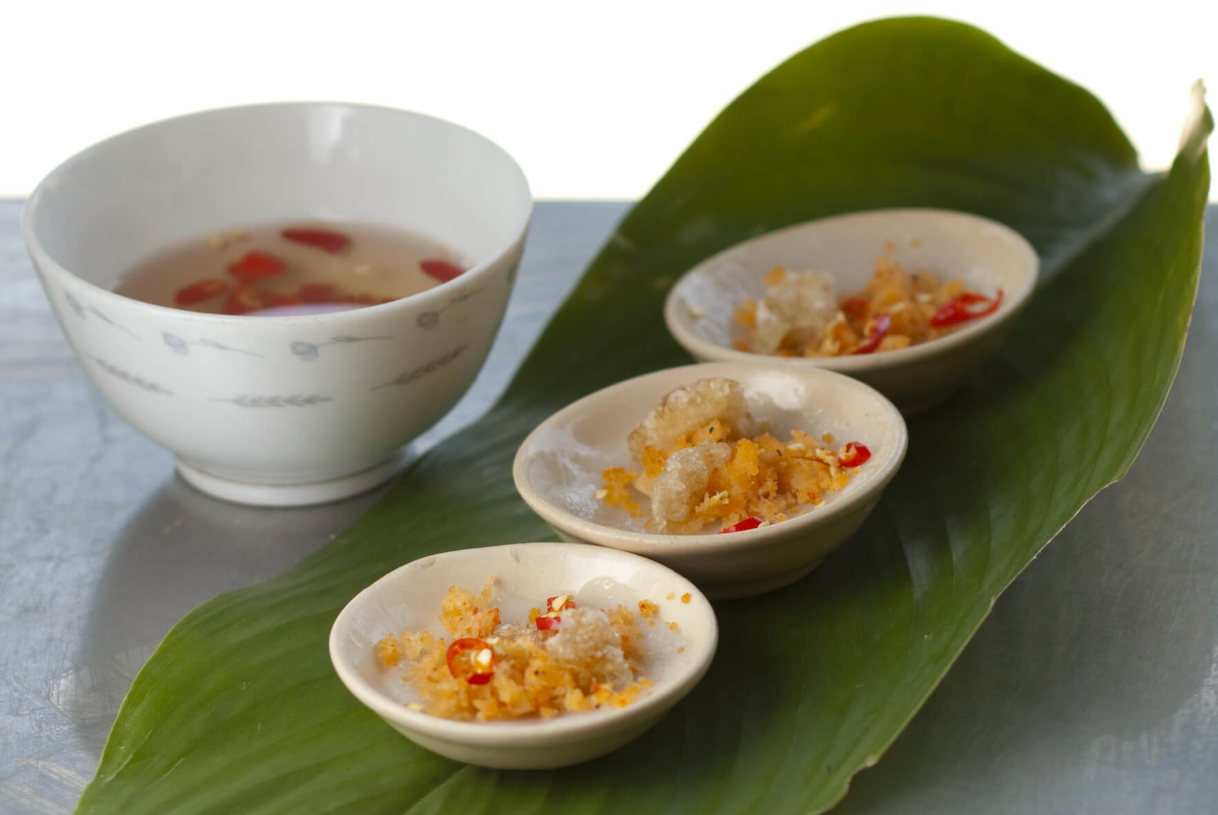 Best Local Dishes in Hue: Banh Beo (Steamed rice cakes)