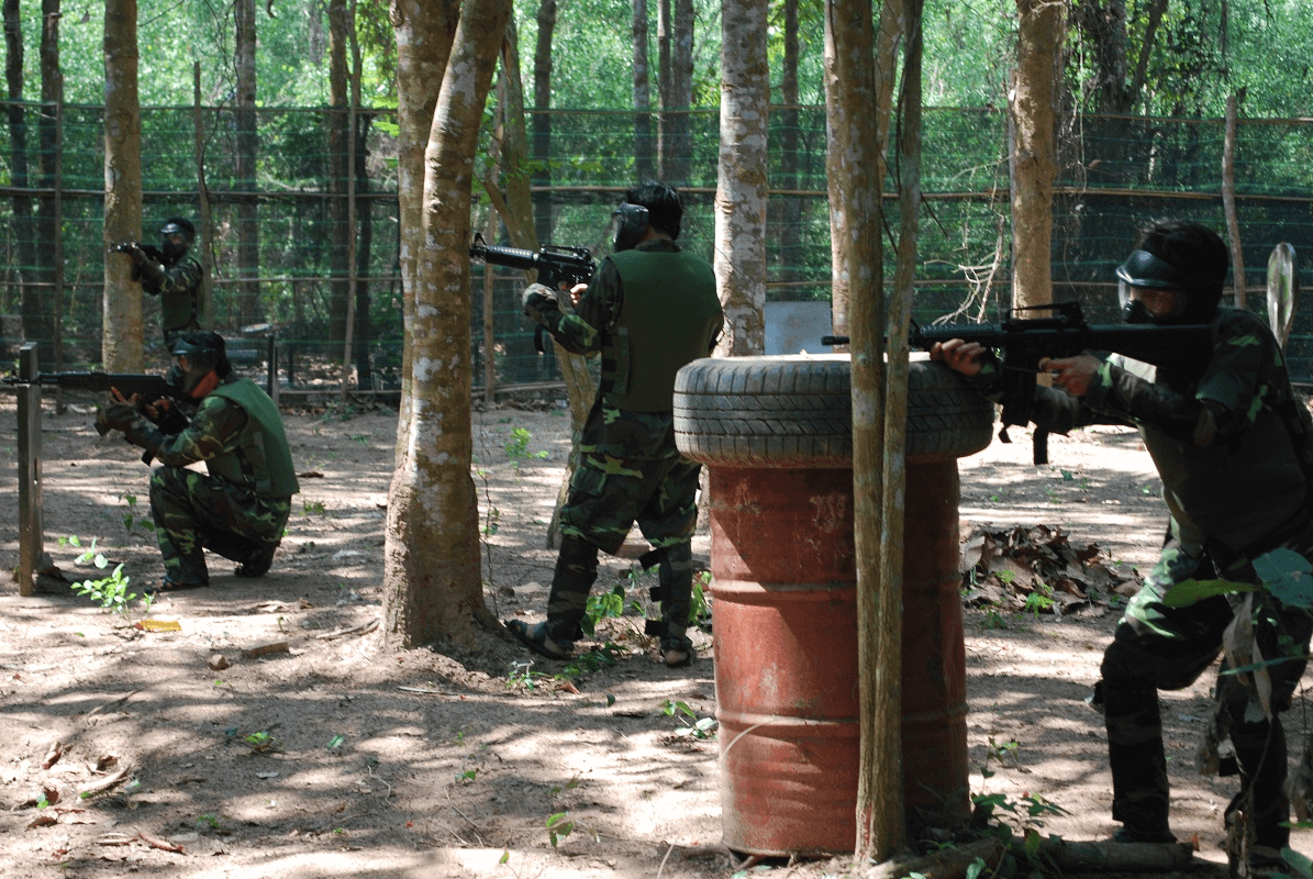 Must-Do in Cu Chi Tunnels - Playing Paintball Guns