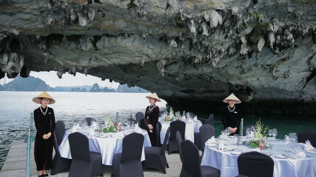 Ambassador Cruise Outdoor Restaurant with Staff
