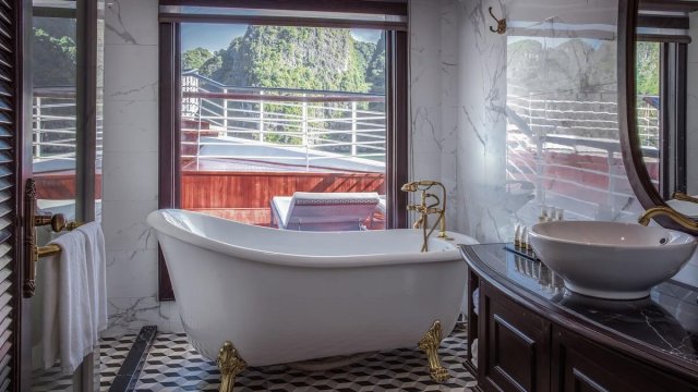 Ambassador Cruise Suite Elegant Bathroom
