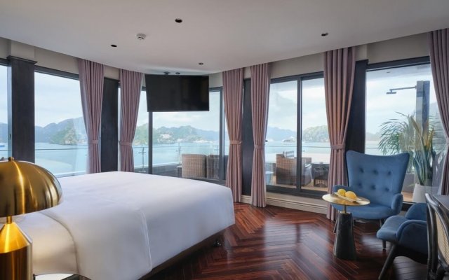 Elite of The Seas Cruise A Panoramic View of Ha Long Bay in Front of Your Bed