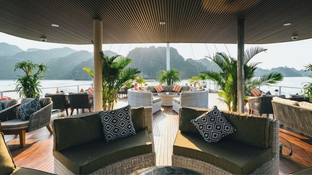 Halong Catamaran Cruise Lounge with Elegant Design