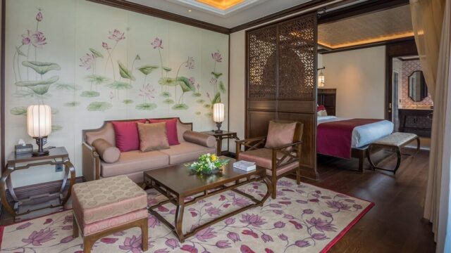Heritage Line Ylang Cruise Regency Suite Pure Lotus Living Room and Bedroom