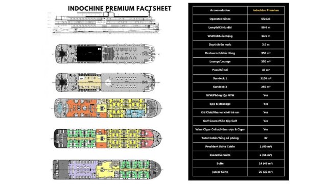 Indochine Premium Cruise Floor Map