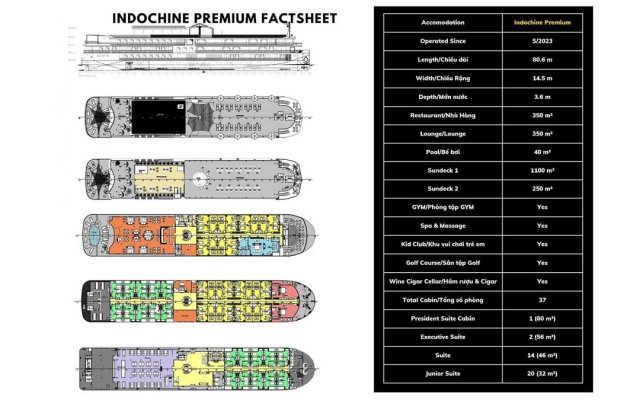 Indochine Premium Cruise Floor Map