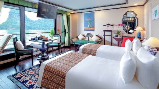 Orchid Premium Cruise Orchid Premium Terrace Suite Twin with A Glass Window Wall