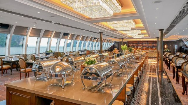 Paradise Delight Cruise Hot Dishes on Buffet Line