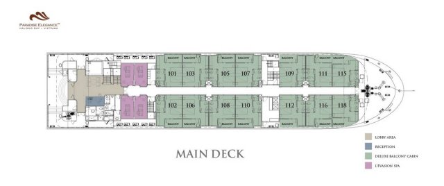 Paradise Elegance Cruise Map Main Deck