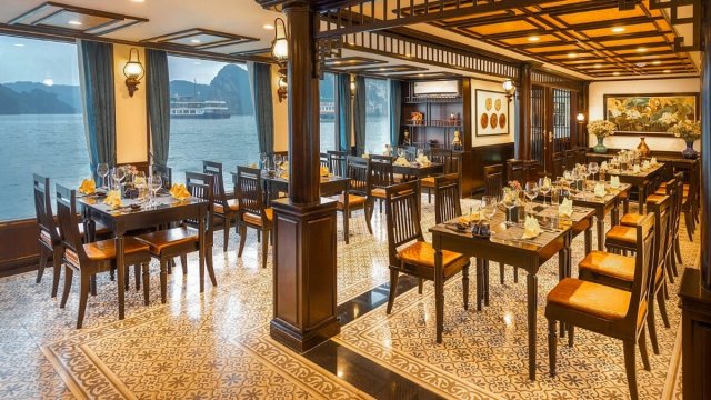 Sena Cruise Restaurant ready for evening meals