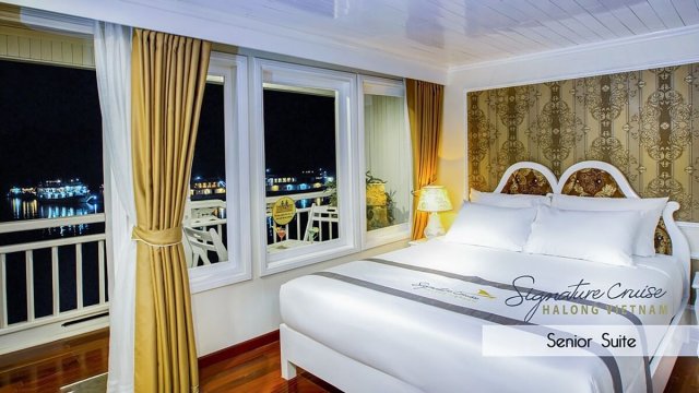 Signature Royal Cruise Suite with a View to the Night Sea