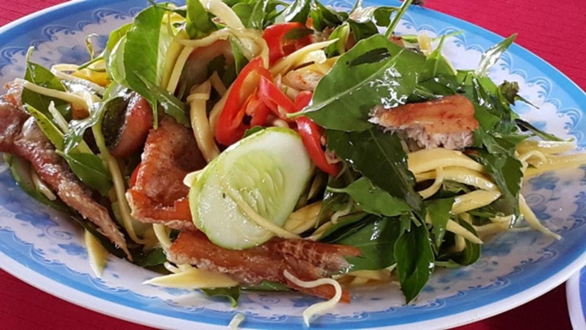 Local Dishes in Mekong Delta: Neem Leaves Salad (Goi Sau Dau Ca Sac)