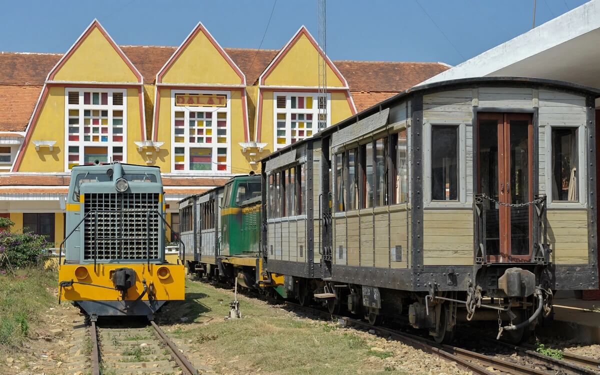 The ancient Da Lat Railway Station