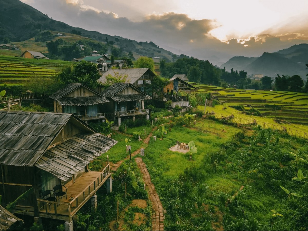 The beautiful hillside ethnic villages in Sapa