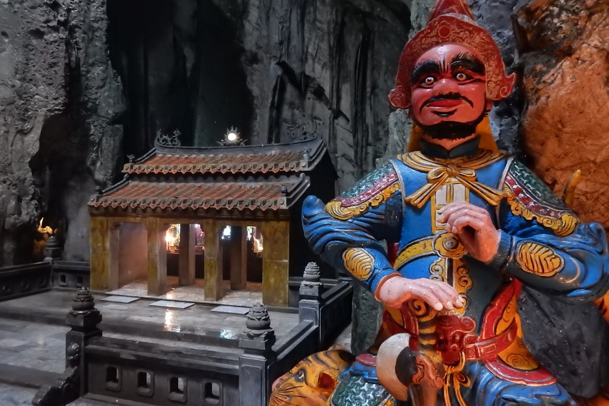 Marble Mountains Am Phu Cave depicts Buddhist hell with chilling sculptures illustrating karmic consequences
