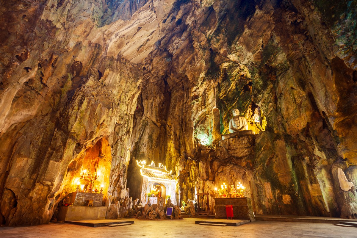 Marble Mountains Huyen Khong Cave has stunning sculptures by nature