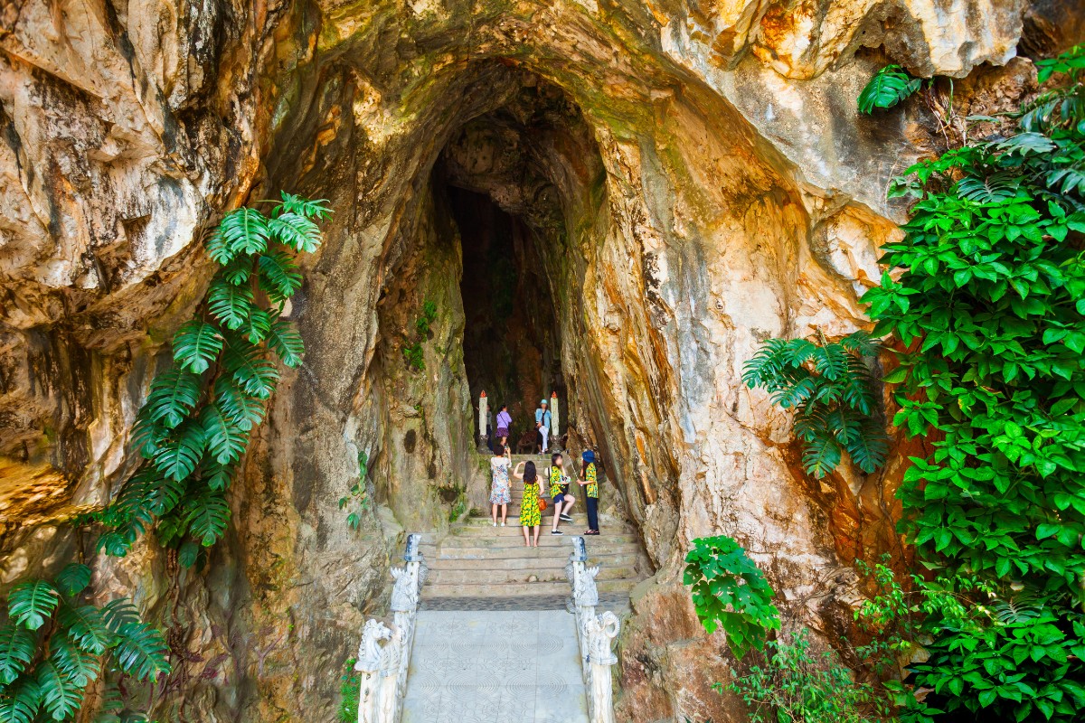 The five Marble Mountains are magnificent limestone formations rich in caves, temples, and cultural significance