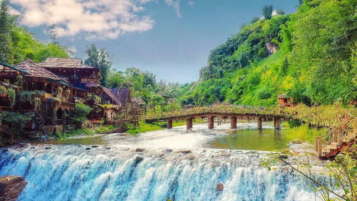 Cat Cat Village Cat Cat Waterfall has a stunning natural beauty