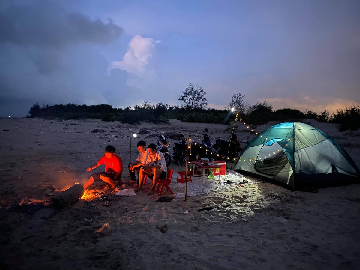 Overnight camping is one of the exciting things to do in Vung Tau that you should try