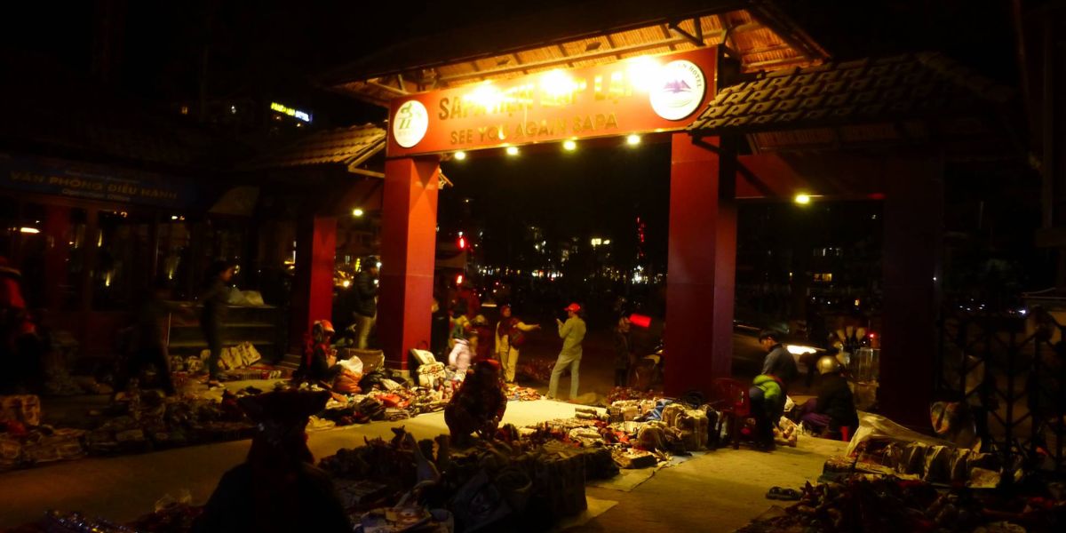 It is very convenient to reach the Night Market in Sapa