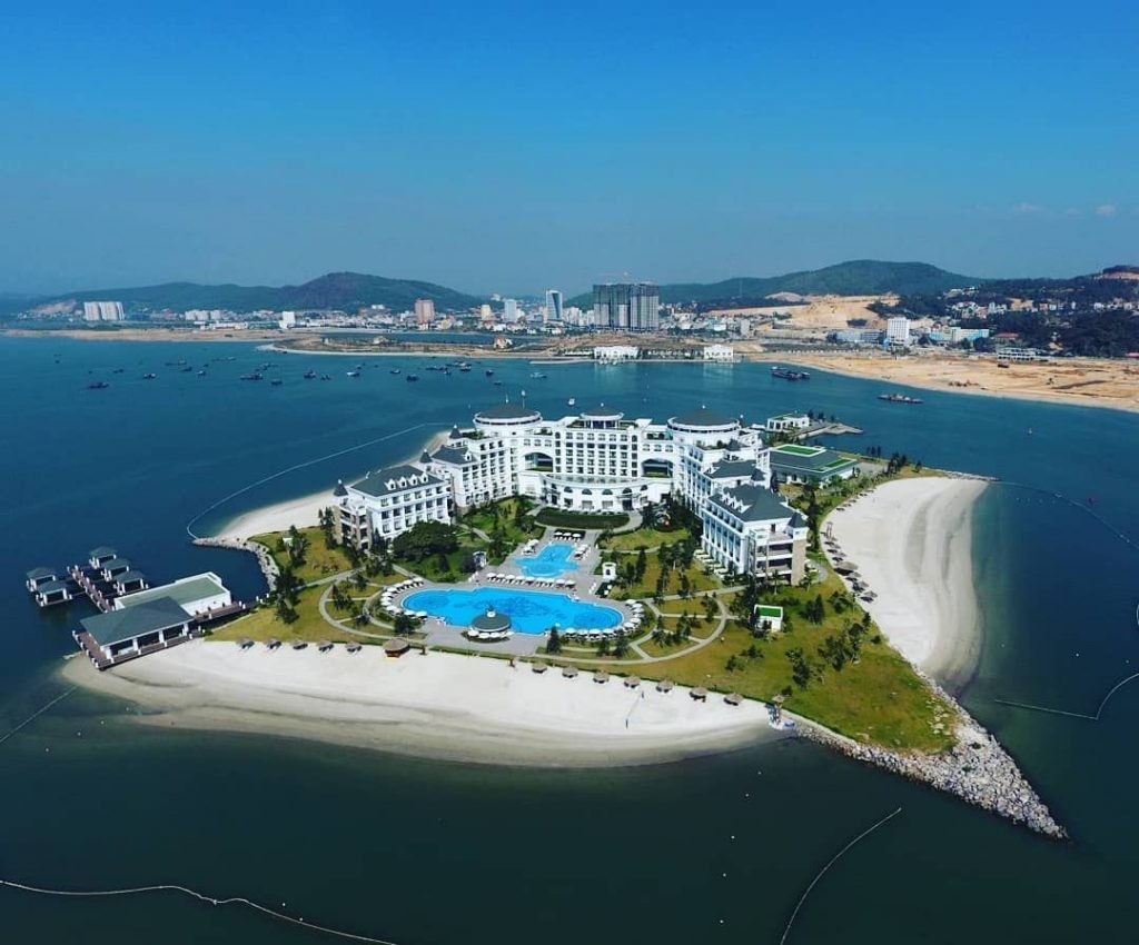 Halong Bay Hotels Vinpearl Halong Bay Resorts seen from above