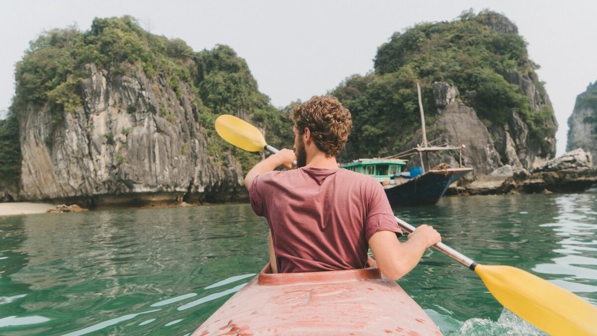 halong bay kayaking Kayak in Vung Vieng Fishing Village