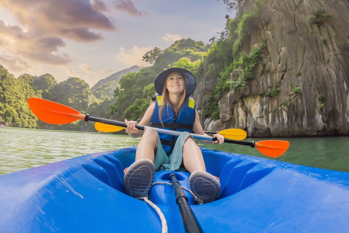 halong bay kayaking Kayaking in Halong Bay brings a lot of benefits