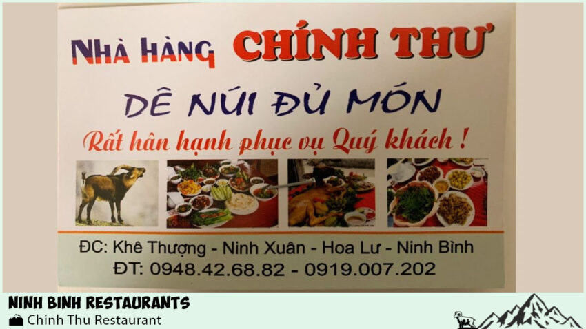 Ninh Binh Restaurants - Chinh Thu Restaurant