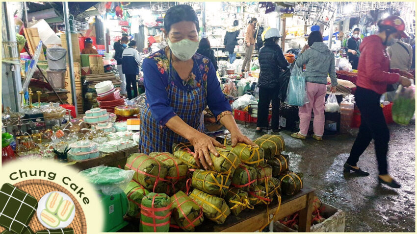 Chung Cake You can find Banh Chung in local markets