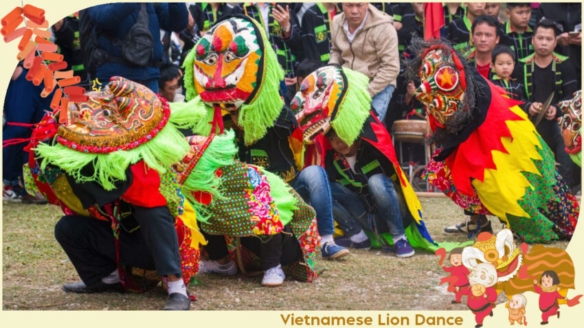 Vietnamese Lion Dance Lion and Cat Dance in Lang Son province