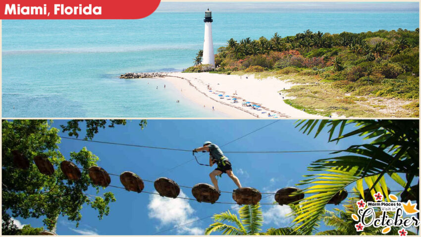 Warm Places to Visit in October - Miami, Florida