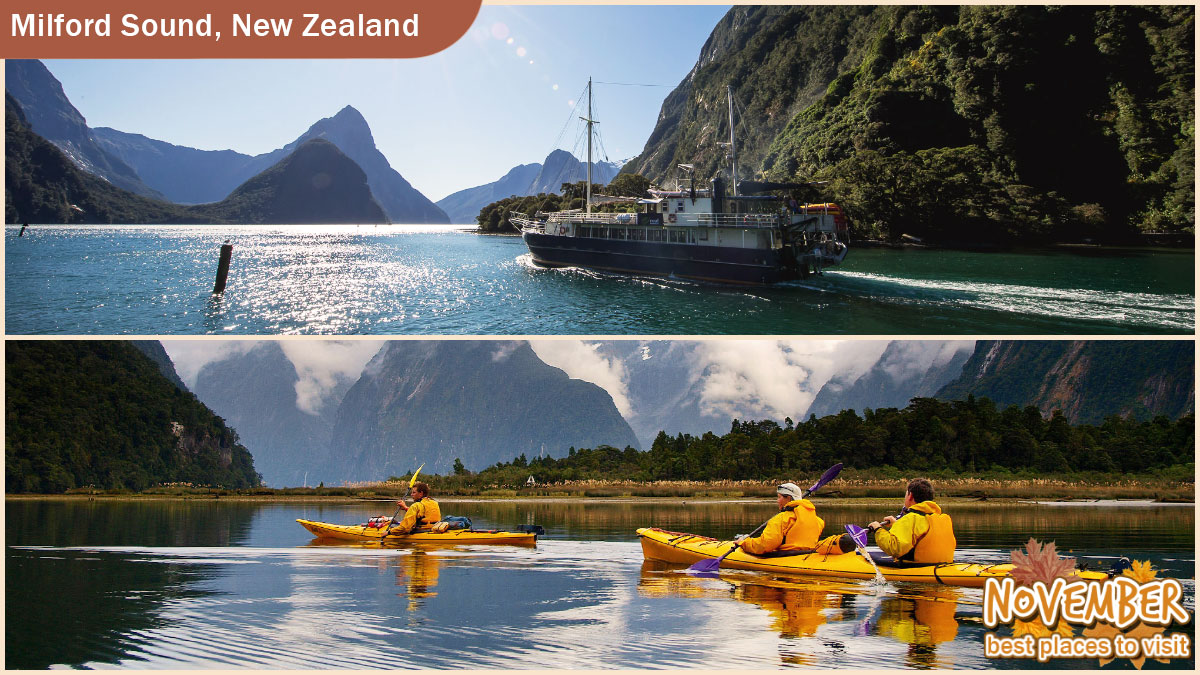 Best Places to Visit in November - Milford Sound, New Zealand