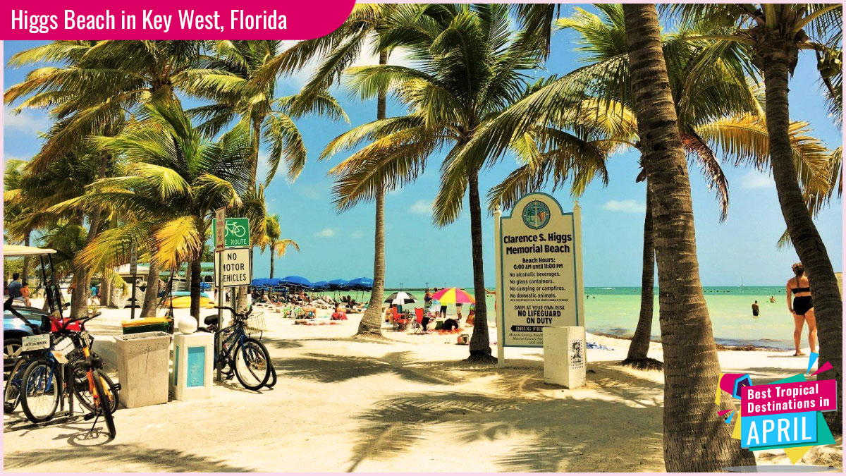 Best Tropical Destinations in April - Higgs Beach in Key West, Florida