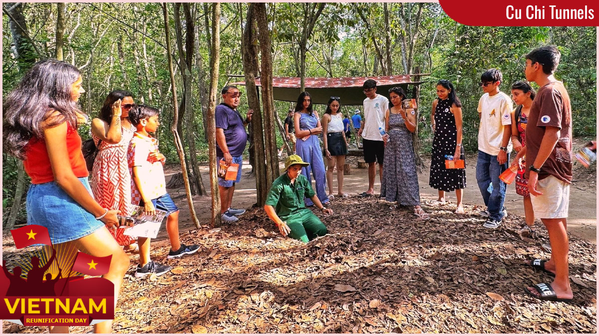 Vietnamese Reunification Day in Cu Chi Tunnels