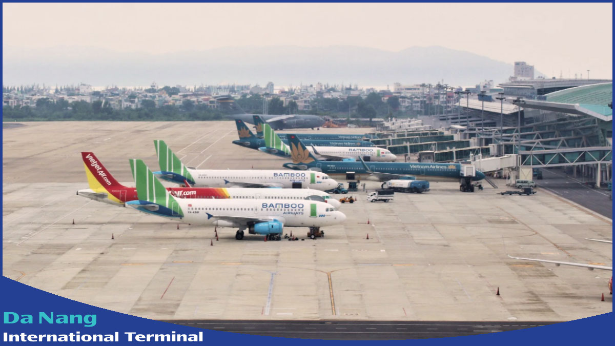 Airport Da Nang aprons accommodate numerous aircraft efficiently