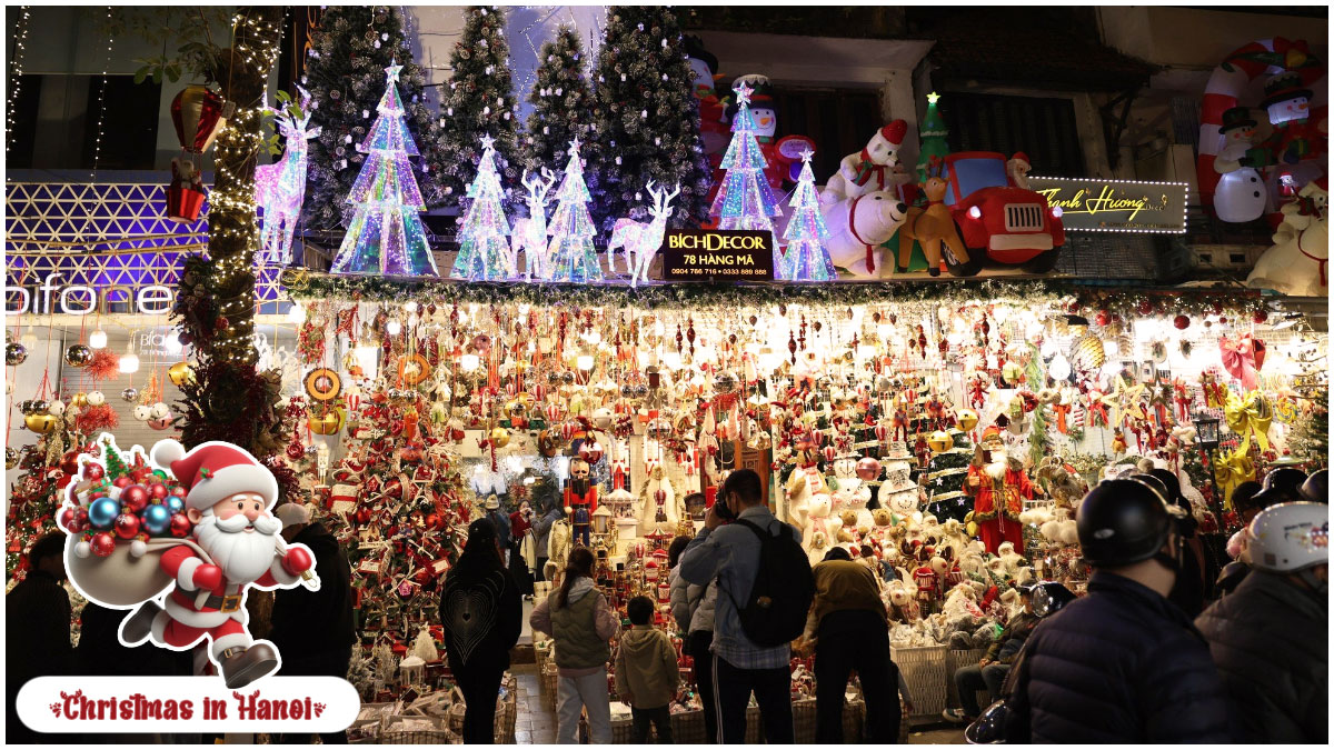 Discover the magic of Christmas in Hanoi by exploring the enchanting Old Quarter