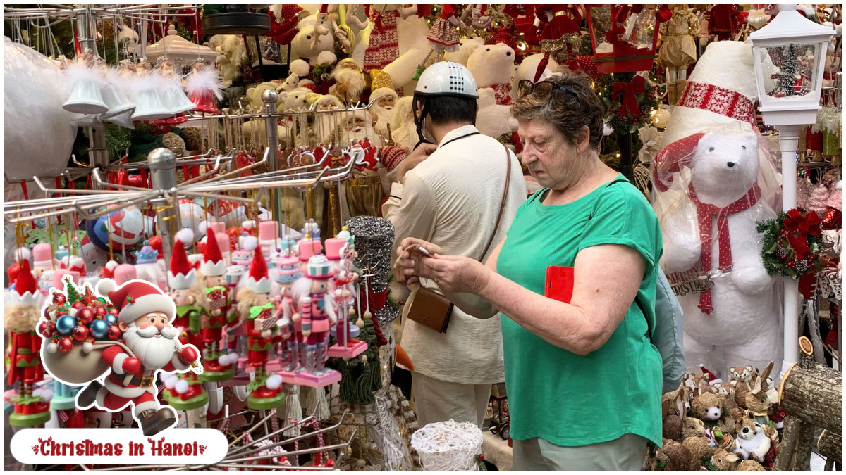 During Christmas in Hanoi, the city transforms into a magical festive wonderland