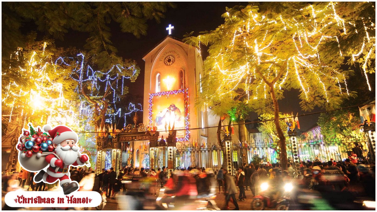 Ham Long Church is a popular spot to experience Christmas in Hanoi